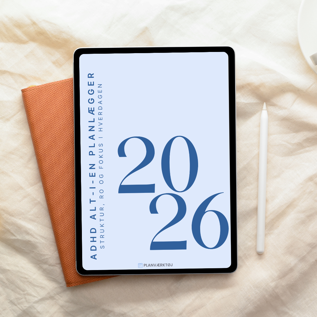 ADHD Alt-i-én Planlægger 2026 – digital PDF planlægger til tablet og GoodNotes