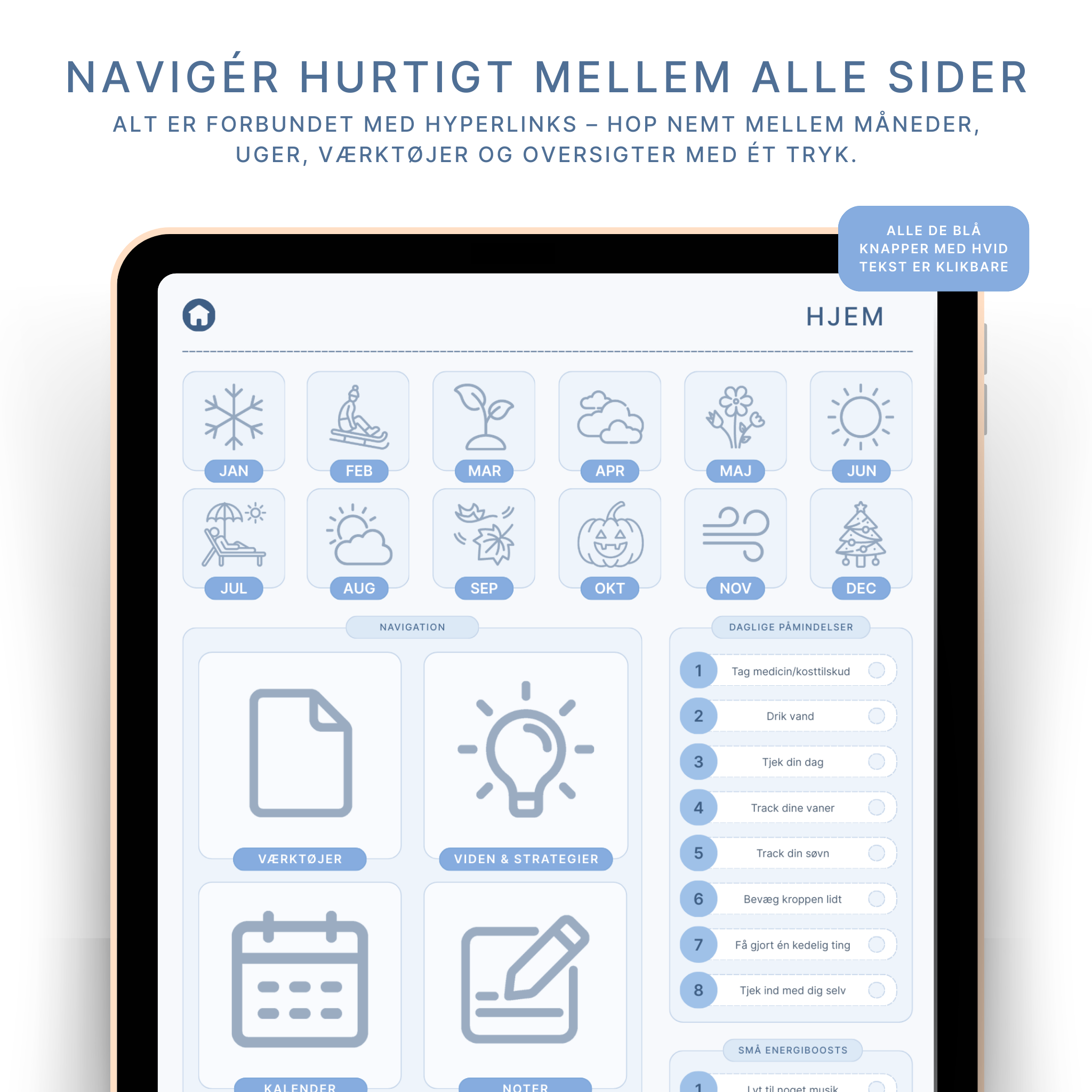 ADHD planlægger hyperlinket navigation – hop nemt mellem alle sider