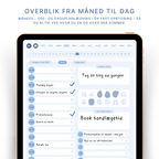 ADHD planlægger dagsplan med tidsoversigt og dagens fokus vist på iPad